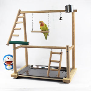 Enhance Your Bird's Life with Our Pet Desktop Bird Stand Playground Swing Climbing Toy