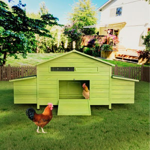 Transform Your Backyard with the 11.12 Ft Large Wooden Chicken Coop