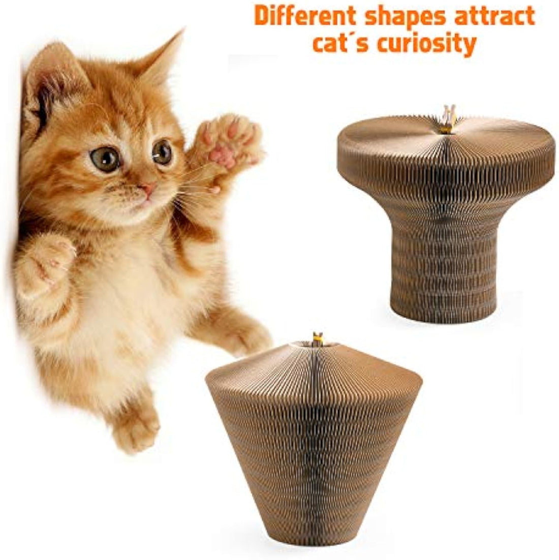 Collapsible Round Cardboard Pet Scratcher Lounge Bed