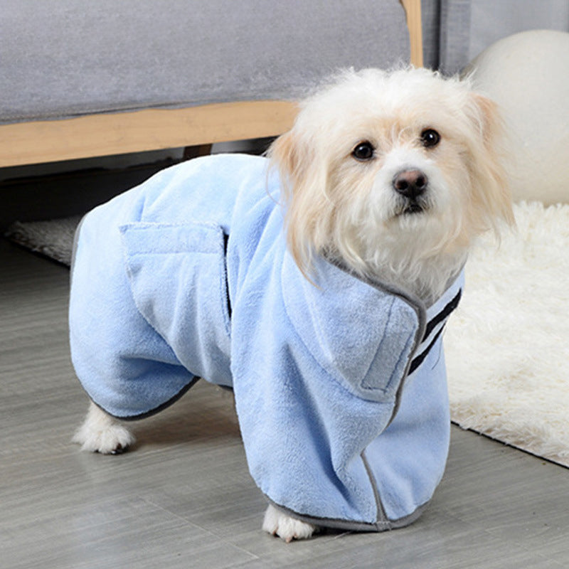 Fast Drying Microfiber Pet Bathrobe Absorbent Grooming Coat