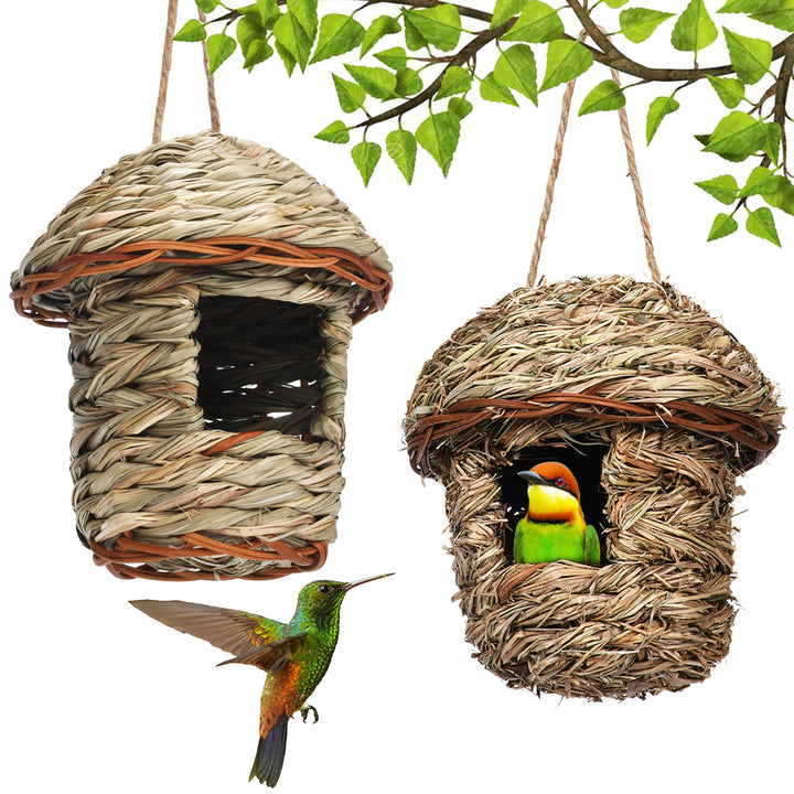 Pet Handmade Straw Bird Nest Cozy Shelter