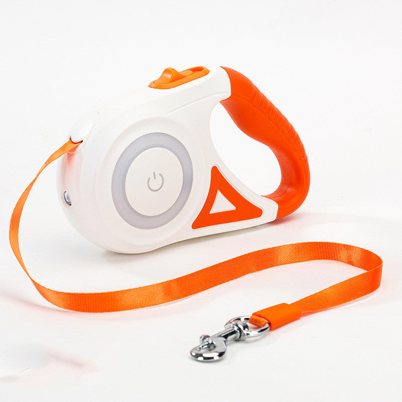 Retractable Pet Leash With Collar And LED Spotlight
