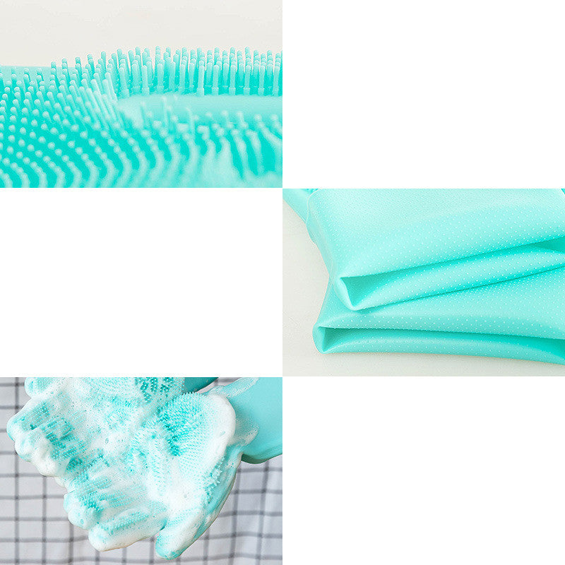 Silicone Pet Grooming Brush And Bath Massage Gloves