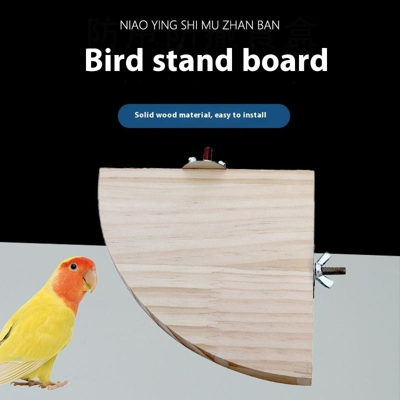 Pet Solid Wood Bird Cage Climbing Platform Toy