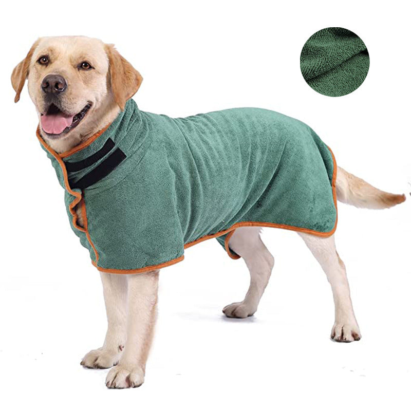 Fast Drying Microfiber Pet Bathrobe Absorbent Grooming Coat