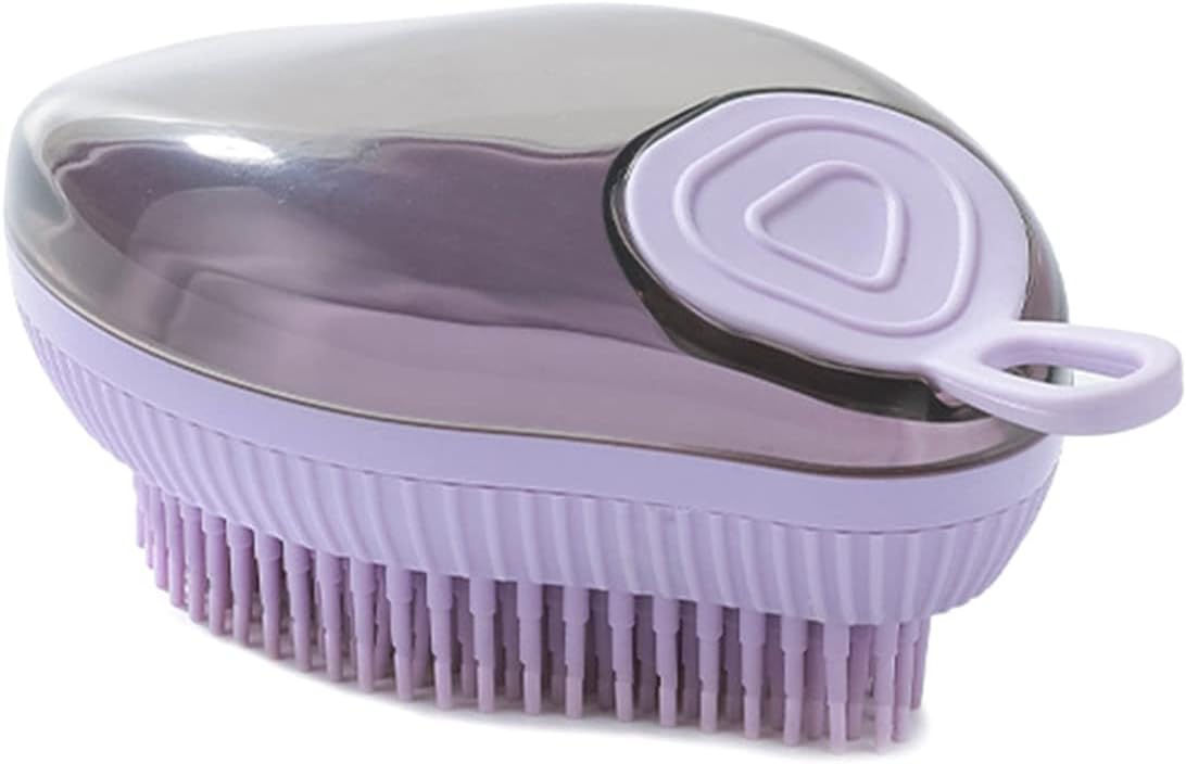 Silicone Pet Bath Brush With Soap Dispenser And Massager