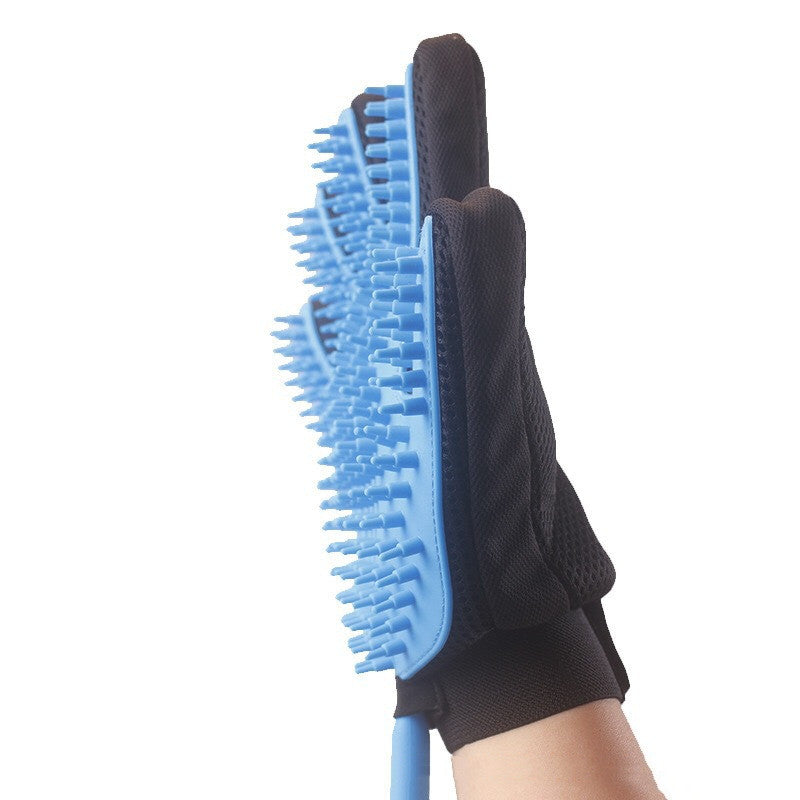 Five-Finger Pet Shower Gloves With Spray Massage Brush