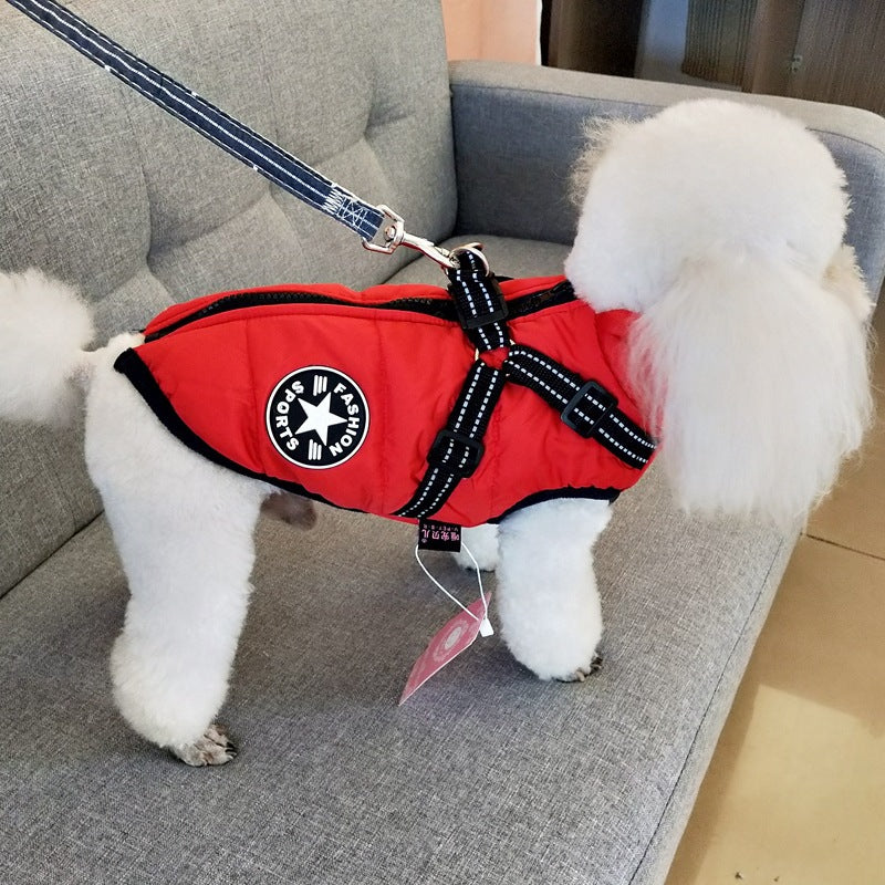 Pet Waterproof Winter Harness Coat Jacket