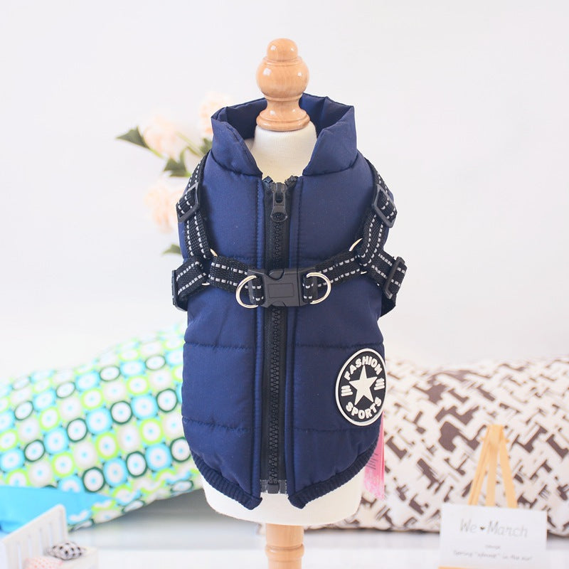 Pet Waterproof Winter Harness Coat Jacket
