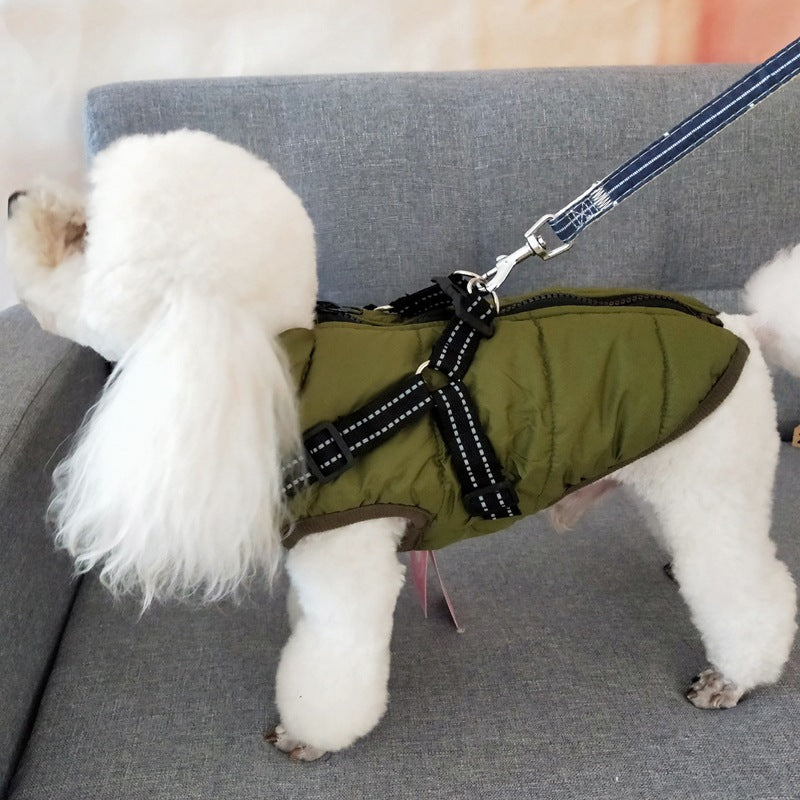 Pet Waterproof Winter Harness Coat Jacket