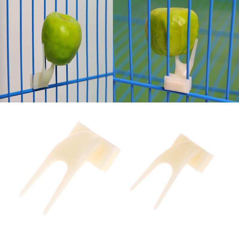 Pet Bird Fruit Feeding Fork Holder Accessory