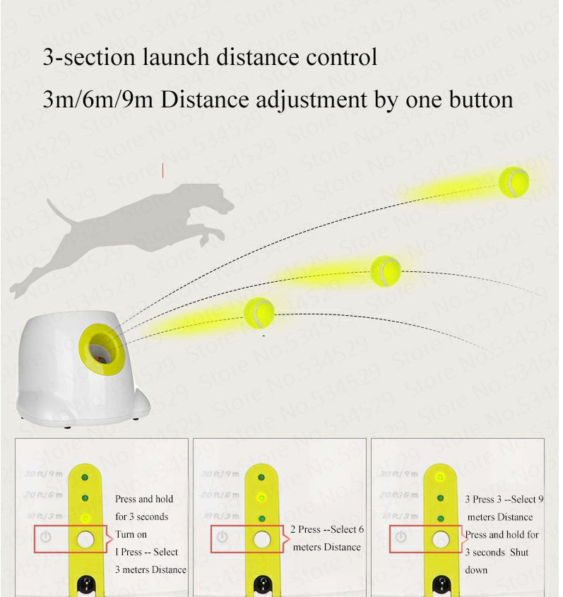 Automatic Interactive Pet Ball Launcher For Fun Exercise
