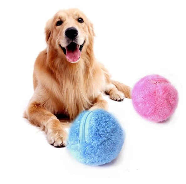 Pet Gravity Calling Sounding Felt Ball Interactive Toy