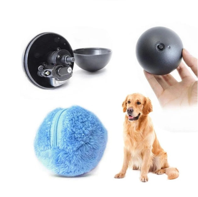 Pet Gravity Calling Sounding Felt Ball Interactive Toy