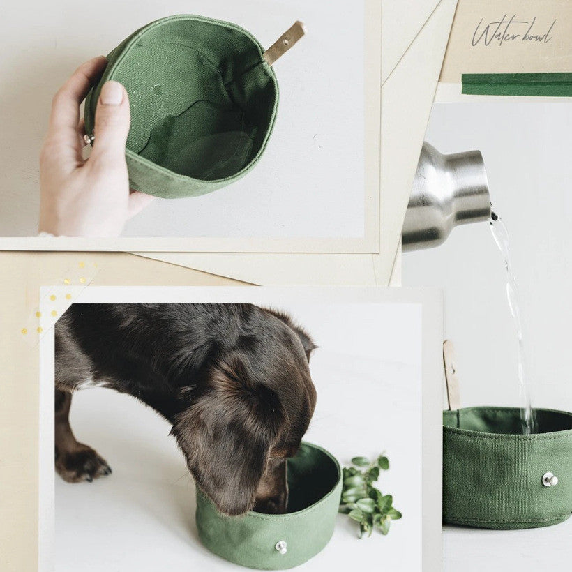 Foldable Canvas Pet Travel Feeding and Water Bowl