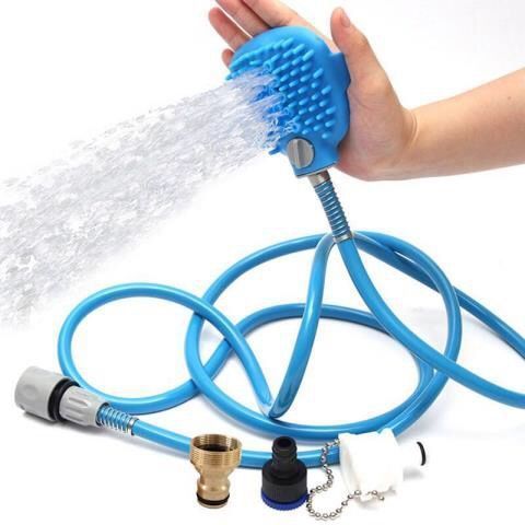 Pet Bath Sprinkler And Grooming Brush