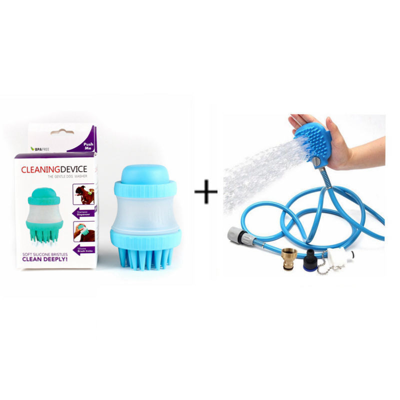 Pet Bath Sprinkler And Grooming Brush