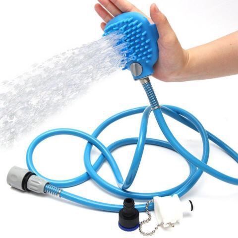 Pet Bath Sprinkler And Grooming Brush
