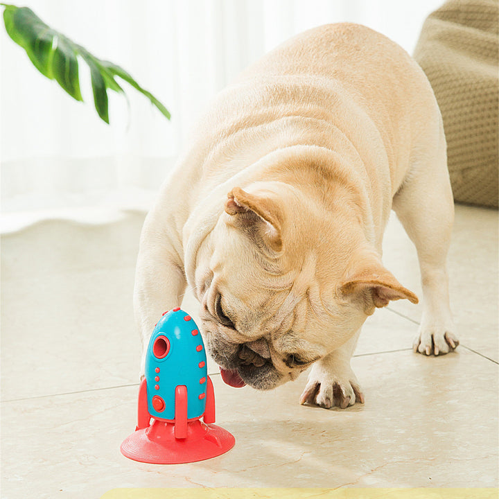 Rocket-Shaped Bite-Resistant Pet Food Toy
