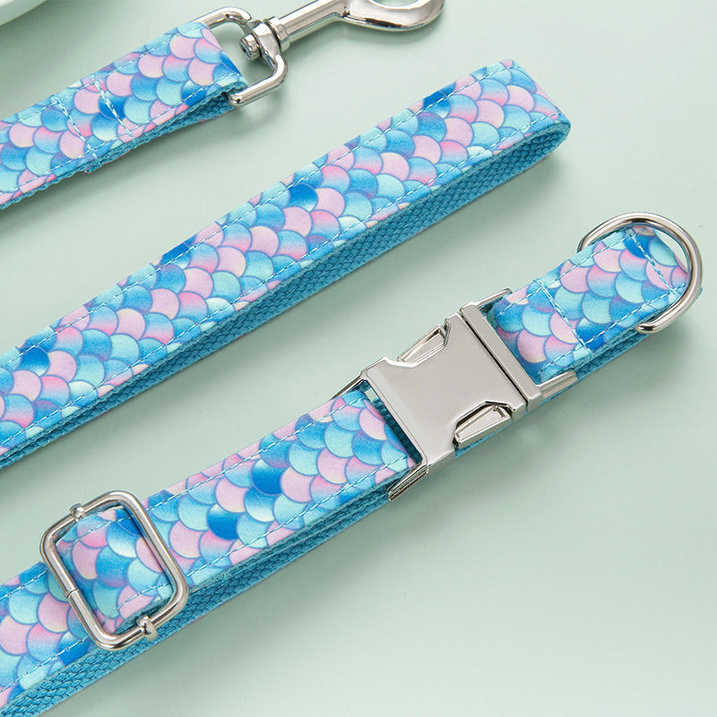 Mermaid Style Pet Collar And Leash