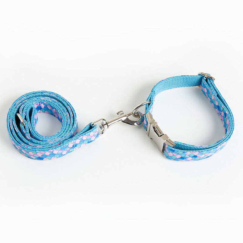 Mermaid Style Pet Collar And Leash