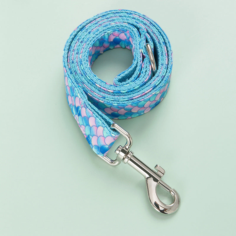 Mermaid Style Pet Collar And Leash