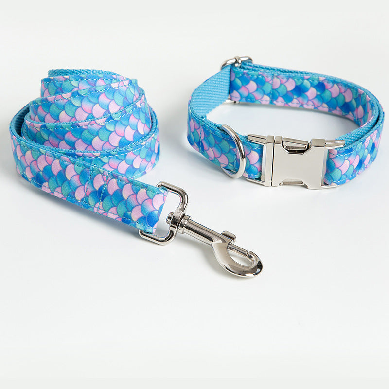 Mermaid Style Pet Collar And Leash