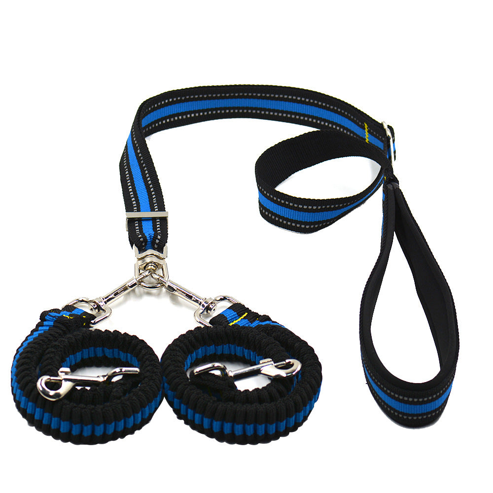 Adjustable Double-Head Nylon Pet Leash