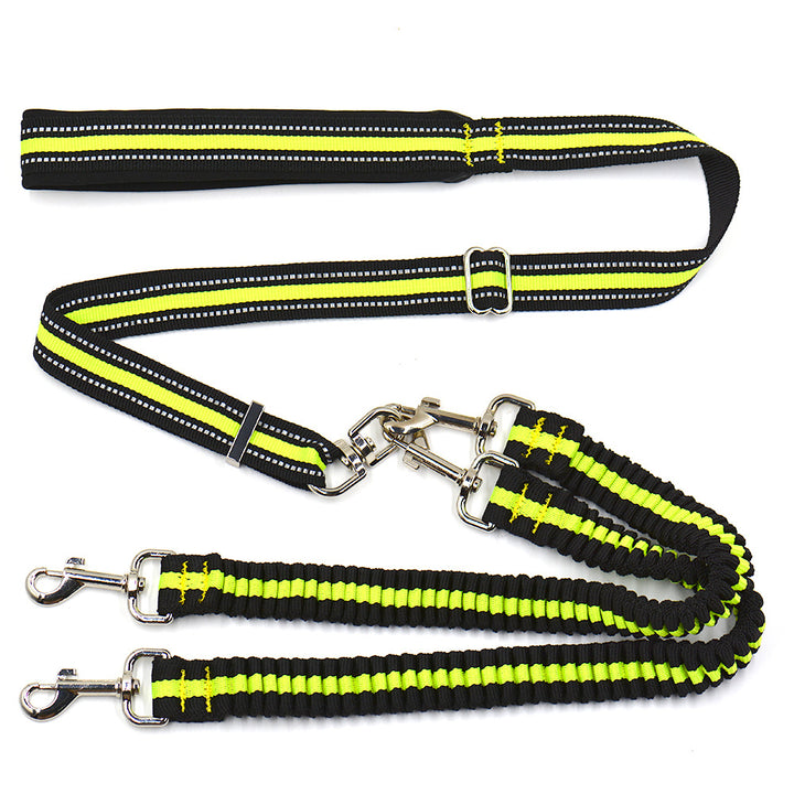 Adjustable Double-Head Nylon Pet Leash