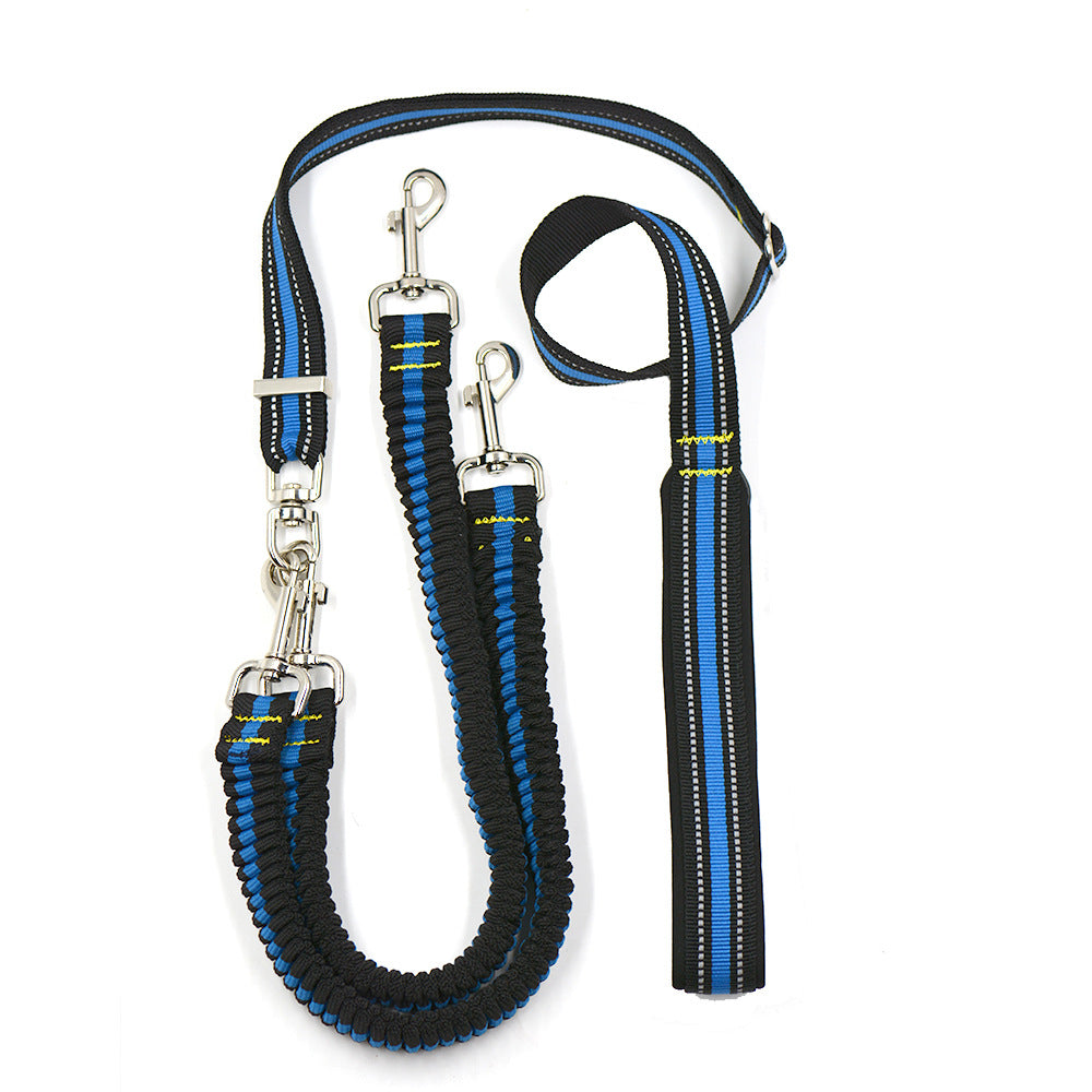 Adjustable Double-Head Nylon Pet Leash