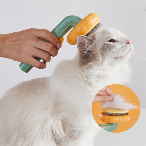 Self-Cleaning Pumpkin Pet Slicker Brush For Grooming