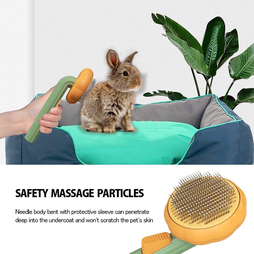 Self-Cleaning Pumpkin Pet Slicker Brush For Grooming