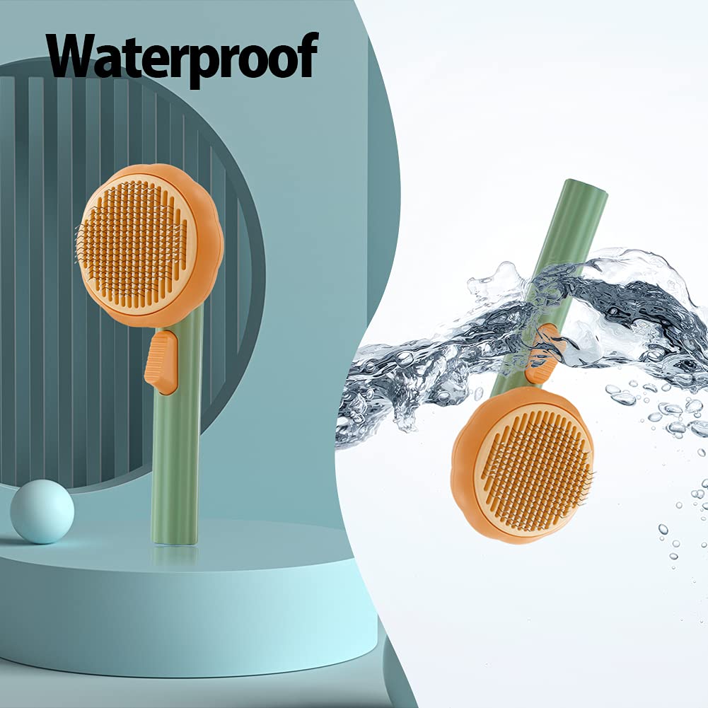 Self-Cleaning Pumpkin Pet Slicker Brush For Grooming