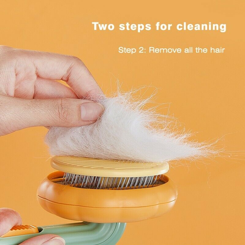 Self-Cleaning Pumpkin Pet Slicker Brush For Grooming