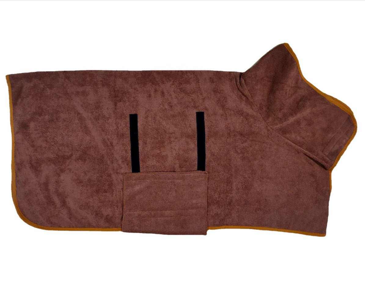 Fast Drying Microfiber Pet Bathrobe Absorbent Grooming Coat