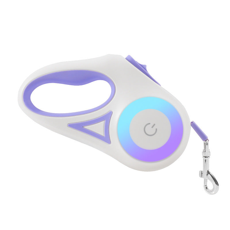 Retractable Pet Leash With Collar And LED Spotlight