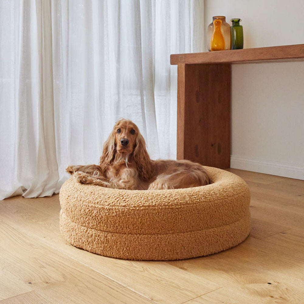 Solid Color Round Pet Bed Comfortable Nest