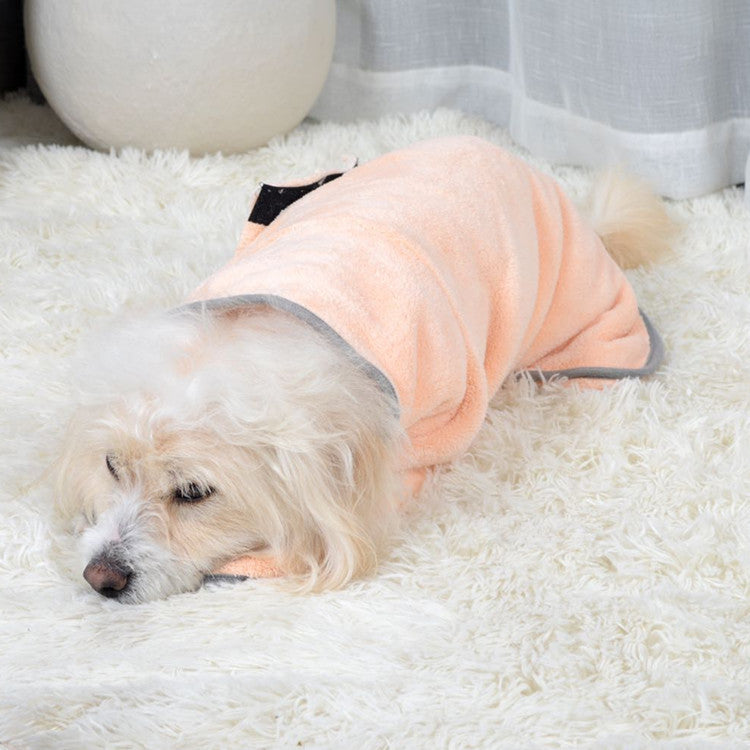 Pet Quick Dry Microfiber Absorbent Bath Towel Bathrobe