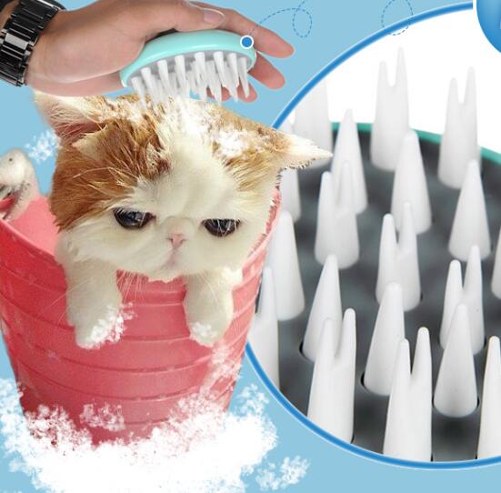Comfortable Dual-Sided Pet Massage and Bath Brush