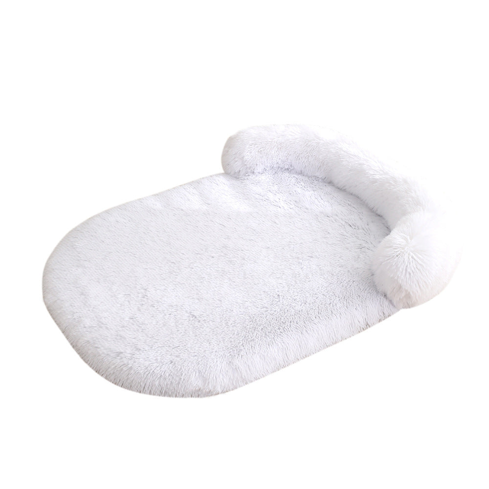 Plush Pet Bed With Warm Cushion
