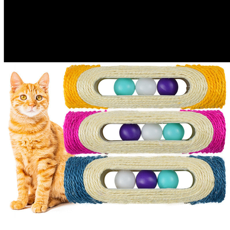 Long Sisal Pet Drum Toy Set
