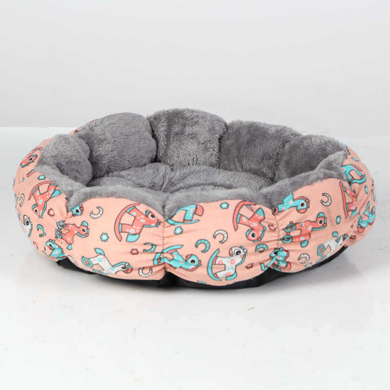 Calming Donut Round Pet Bed Fluffy Indoor Cushion