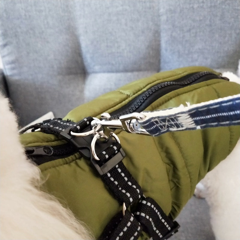 Pet Waterproof Winter Harness Coat Jacket