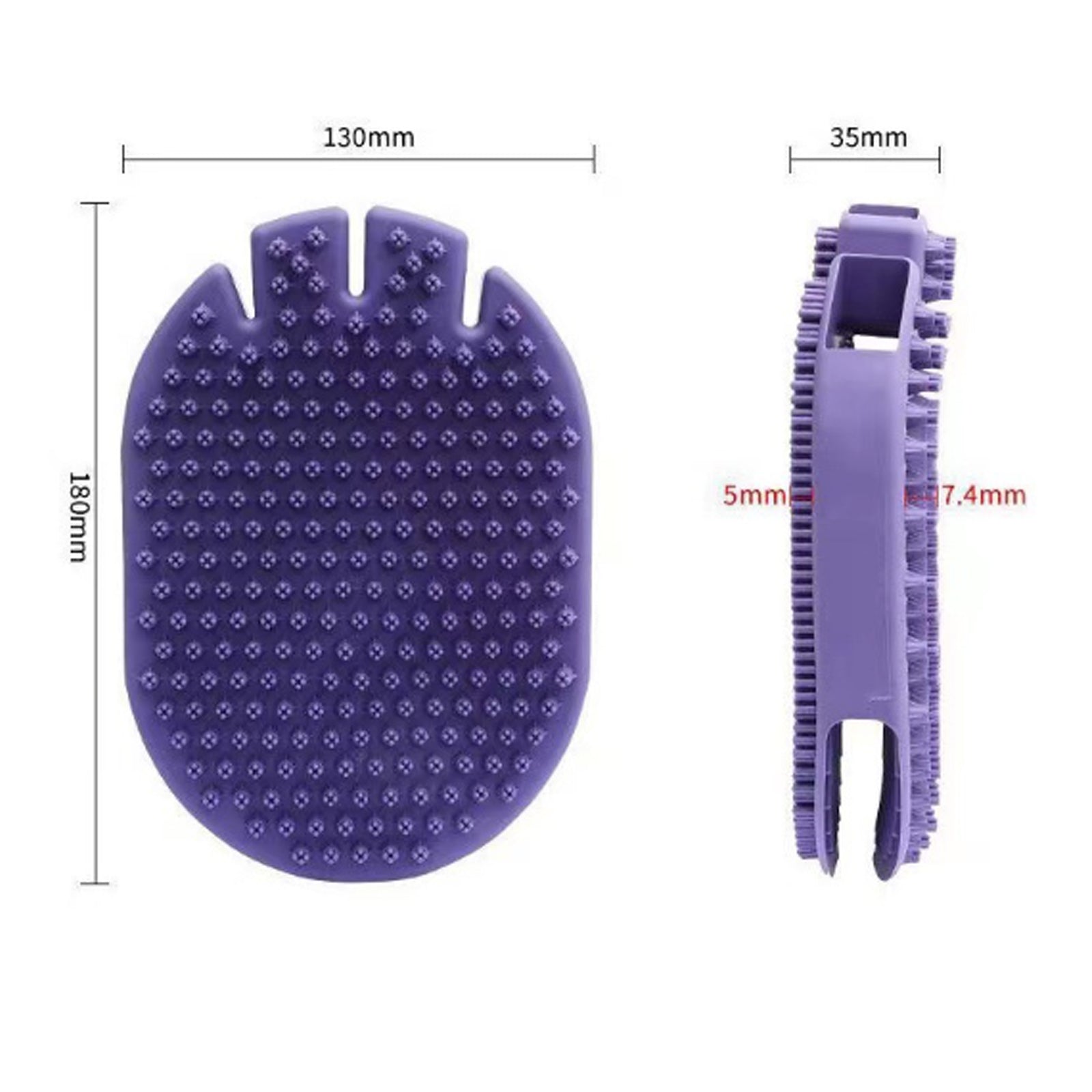 Dual-Sided Soft Bristle Pet Grooming and Shampoo Brush