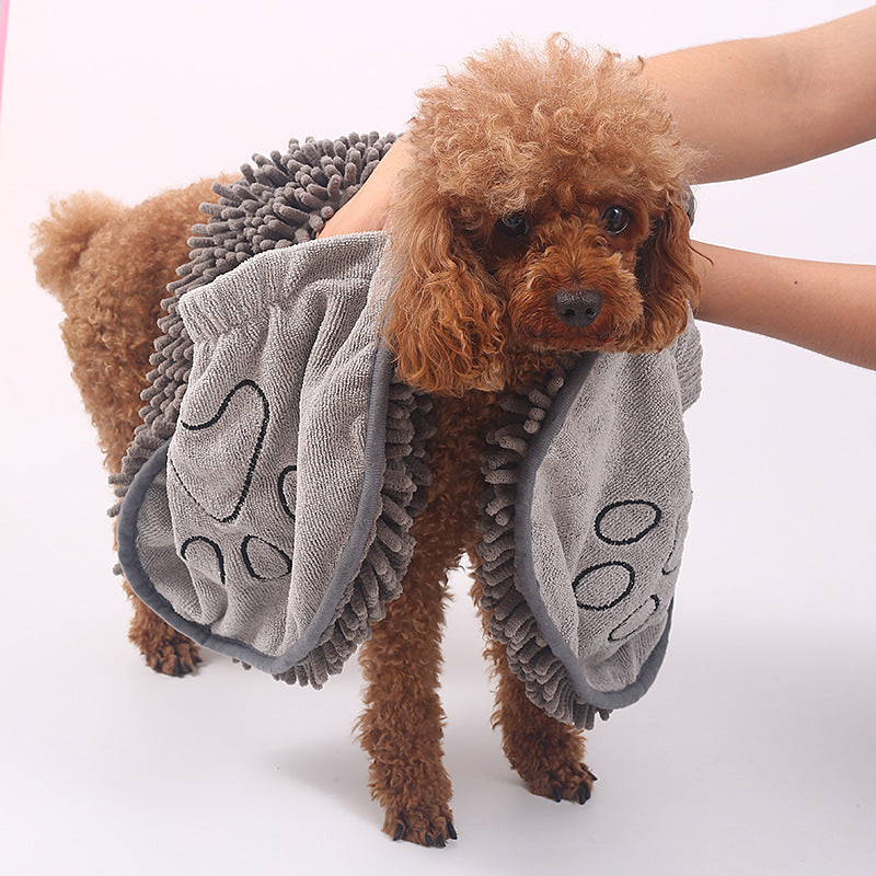 Chenille Absorbent Pet Bath Towel