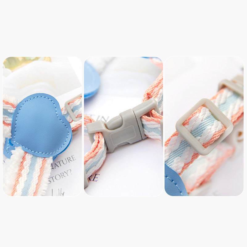 Summer Breathable Pet Chest Vest Leash Small Medium