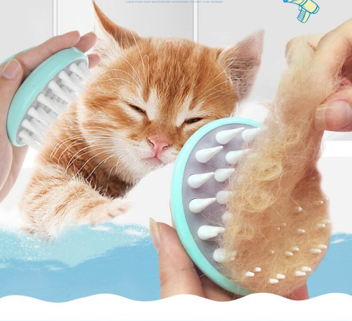Comfortable Dual-Sided Pet Massage and Bath Brush