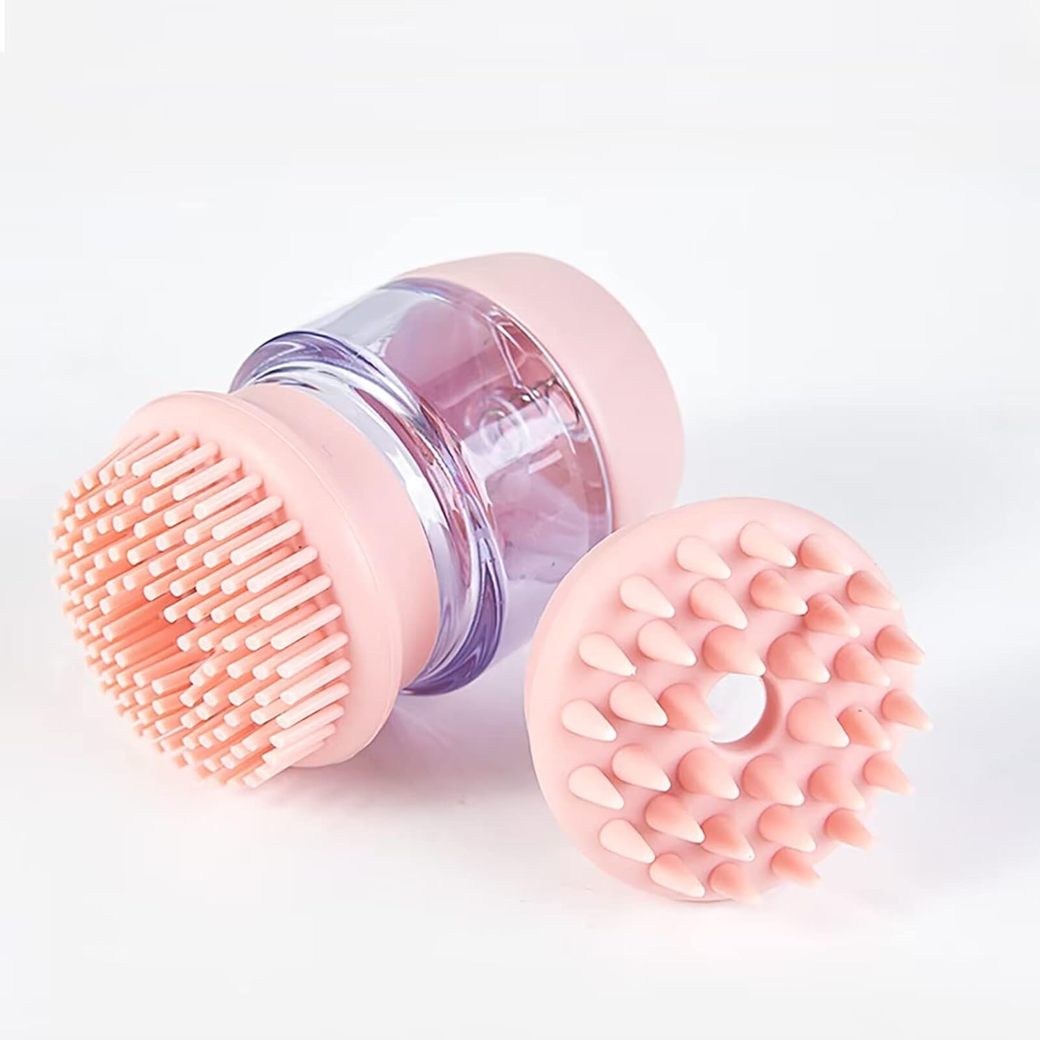 Silicone Pet Bath Grooming Brush With Shampoo Dispenser