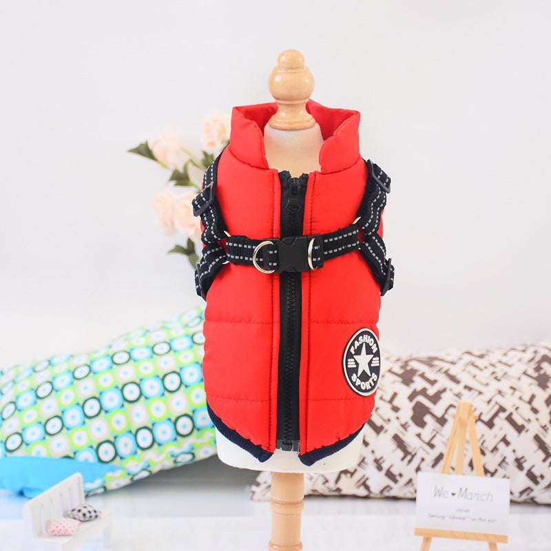 Pet Waterproof Winter Harness Coat Jacket