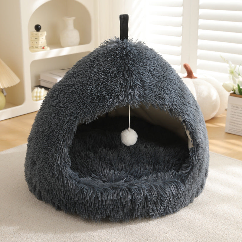 Plush Winter Pet Nest Bed